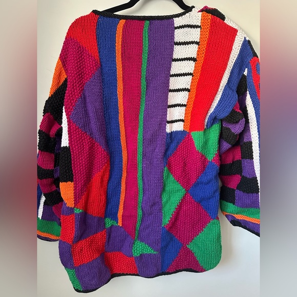 Vintage abstract art neon knit - Picture 5 of 5